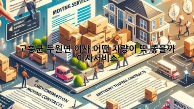 고흥군 두원면 이사, 어떤 차량이 딱 좋을까? 🚚💨 #이사서비스